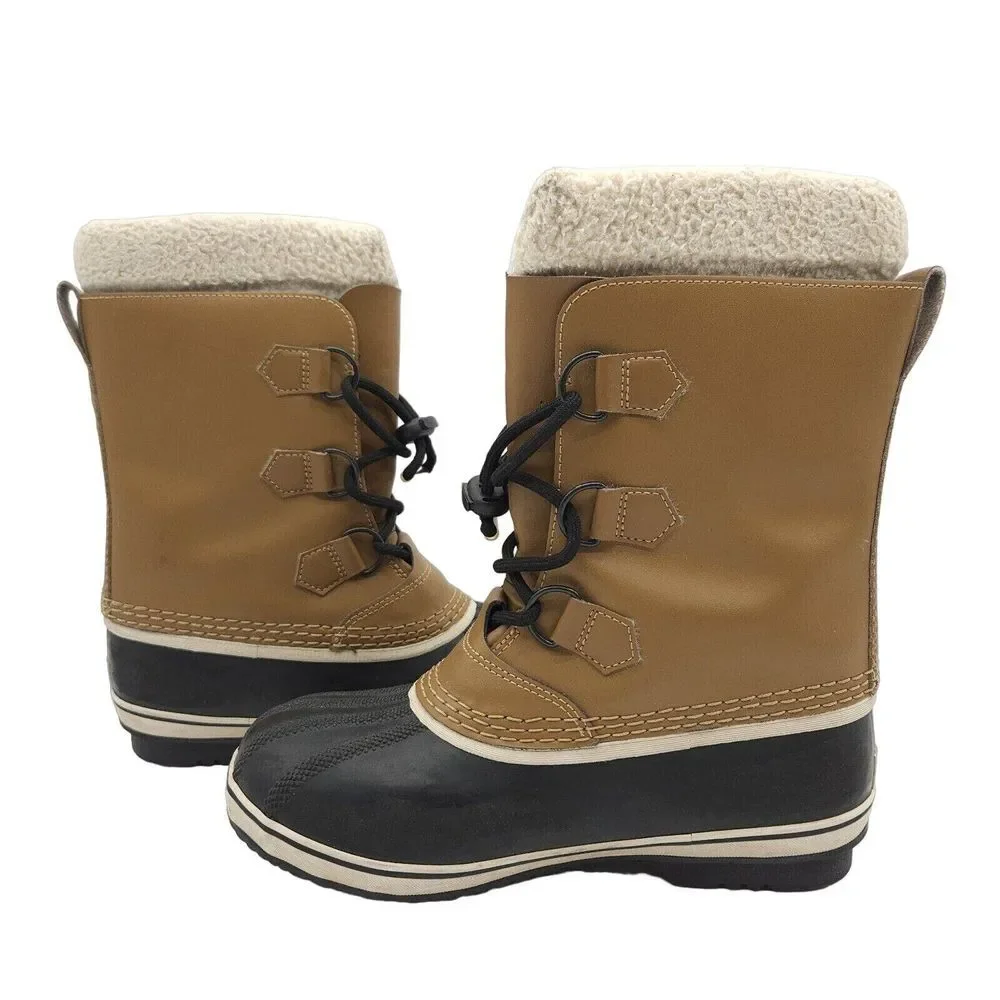 Sorel Caribou (Womens Size 5) Brown Waterproof Snow Boots Lace‎ Up Warm Winter